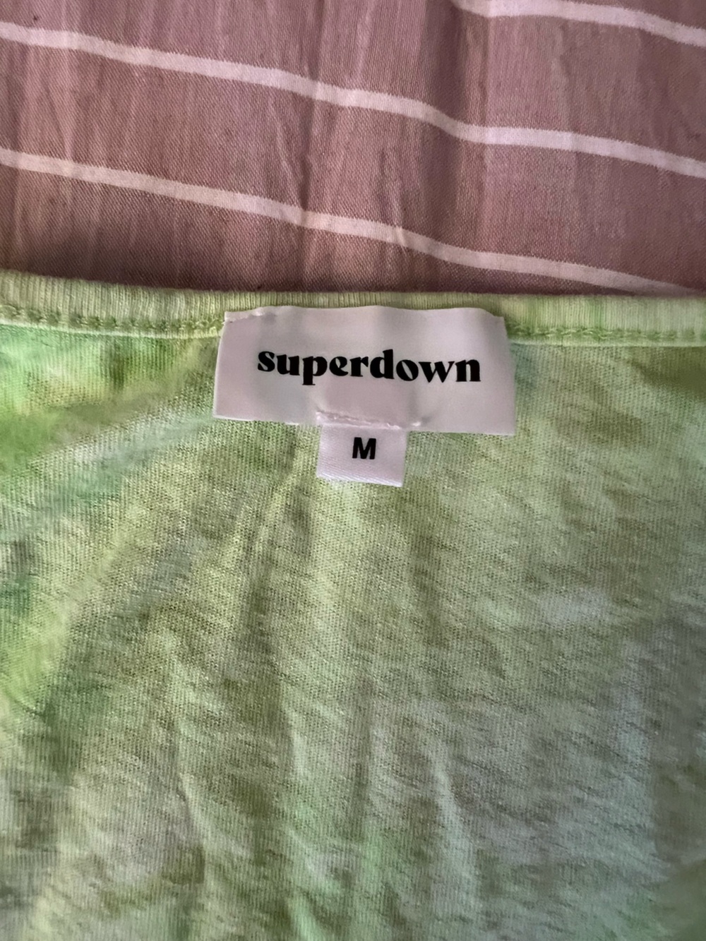 Superdown green tie dye crop top - Picture 4 of 6